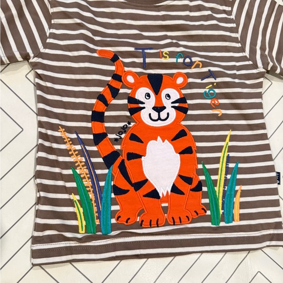 NWT JoJo Maman Bebe Striped Tiger Tee - Picture 2 of 10